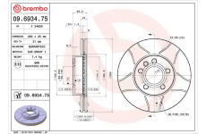 Brzdový kotouč BREMBO 09.6934.75