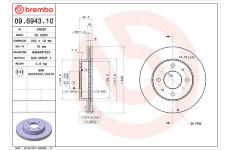 Brzdový kotouč BREMBO 09.6943.10