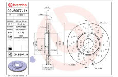 Brzdový kotouč BREMBO 09.6997.1X