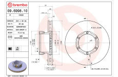 Brzdový kotouč BREMBO 09.6998.10