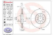 Brzdový kotúč BREMBO 09.7010.21