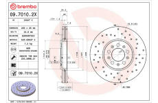 Brzdový kotouč BREMBO 09.7010.2X