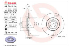 Brzdový kotouč BREMBO 09.7011.11