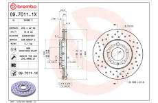 Brzdový kotouč BREMBO 09.7011.1X