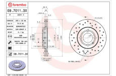 Brzdový kotúč BREMBO 09.7011.3X