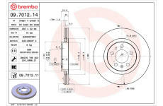 Brzdový kotouč BREMBO 09.7012.11