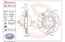 Brzdový kotúč BREMBO 09.7012.1S
