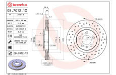 Brzdový kotouč BREMBO 09.7012.1X