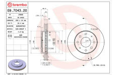 Brzdový kotouč BREMBO 09.7043.20