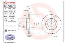 Brzdový kotúč BREMBO 09.7056.11