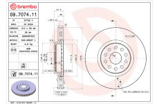 Brzdový kotouč BREMBO 09.7074.11