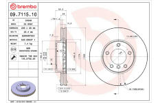 Brzdový kotouč BREMBO 09.7115.10