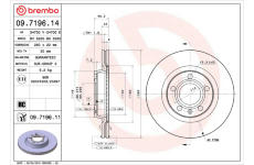 Brzdový kotúč BREMBO 09.7196.14