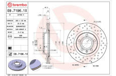 Brzdový kotouč BREMBO 09.7196.1X