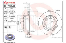 Brzdový kotouč BREMBO 09.7263.20