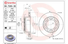 Brzdový kotouč BREMBO 09.7263.30