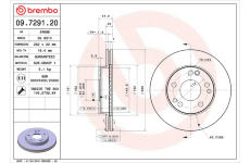 Brzdový kotouč BREMBO 09.7291.20