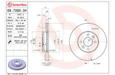 Brzdový kotouč BREMBO 09.7292.34