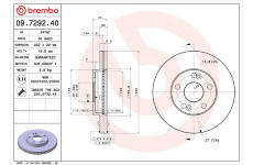 Brzdový kotouč BREMBO 09.7292.40