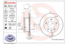 Brzdový kotouč BREMBO 09.7314.14