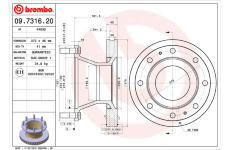 Brzdový kotouč BREMBO 09.7316.20