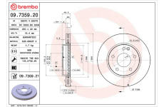 Brzdový kotouč BREMBO 09.7359.20