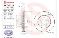 Brzdový kotúč BREMBO 09.7367.14