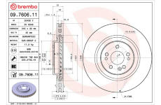 Brzdový kotúč BREMBO 09.7606.11