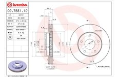 Brzdový kotouč BREMBO 09.7651.10