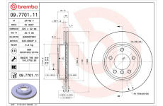 Brzdový kotúč BREMBO 09.7701.11