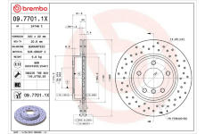 Brzdový kotouč BREMBO 09.7701.1X