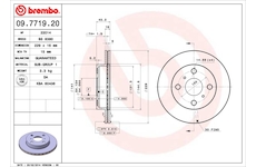 Brzdový kotouč BREMBO 09.7719.20