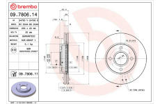 Brzdový kotúč BREMBO 09.7806.11