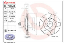 Brzdový kotouč BREMBO 09.7806.75