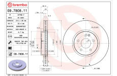 Brzdový kotouč BREMBO 09.7808.11