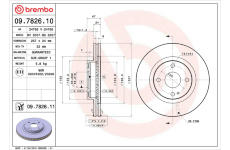 Brzdový kotúč BREMBO 09.7826.10