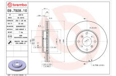 Brzdový kotúč BREMBO 09.7928.10