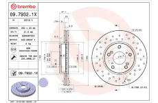 Brzdový kotúč BREMBO 09.7932.1X