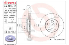 Brzdový kotouč BREMBO 09.7933.11