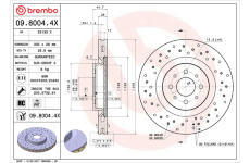 Brzdový kotouč BREMBO 09.8004.4X