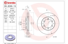 Brzdový kotouč BREMBO 09.8066.14