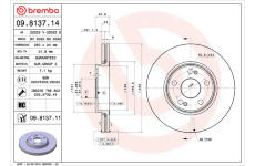 Brzdový kotúč BREMBO 09.8137.11