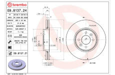 Brzdový kotúč BREMBO 09.8137.21