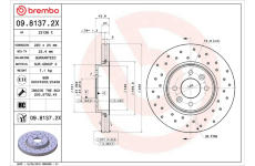 Brzdový kotouč BREMBO 09.8137.2X