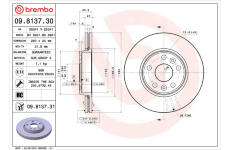 Brzdový kotouč BREMBO 09.8137.31