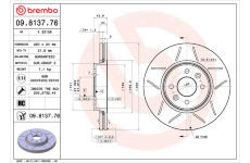 Brzdový kotúč BREMBO 09.8137.76