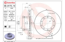 Brzdový kotúč BREMBO 09.8173.10