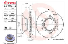 Brzdový kotouč BREMBO 09.8205.10