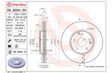 Brzdový kotouč BREMBO 09.8304.20