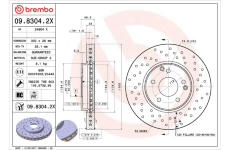 Brzdový kotouč BREMBO 09.8304.2X